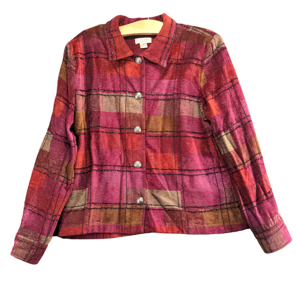 Christopher & Banks Women's Button Up Jacket Multicolor XL Long Sleeve - Picture 1 of 13